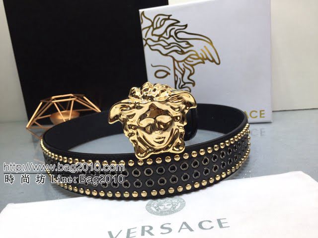VERSVE男士皮帶 範思哲高端時尚皮帶 範思哲Versace美杜莎頭像裝飾  jjp1285